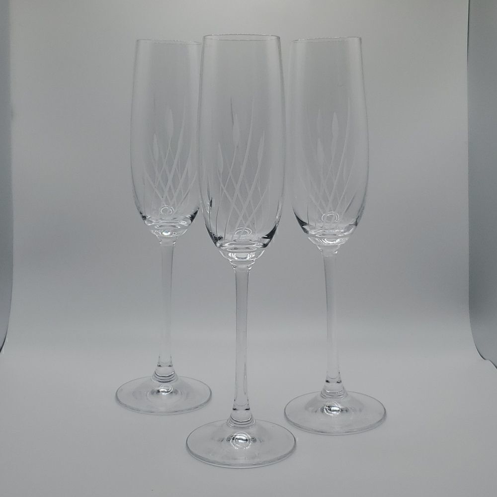 Lenox | Wheat Patterned etched Champagne Flutes